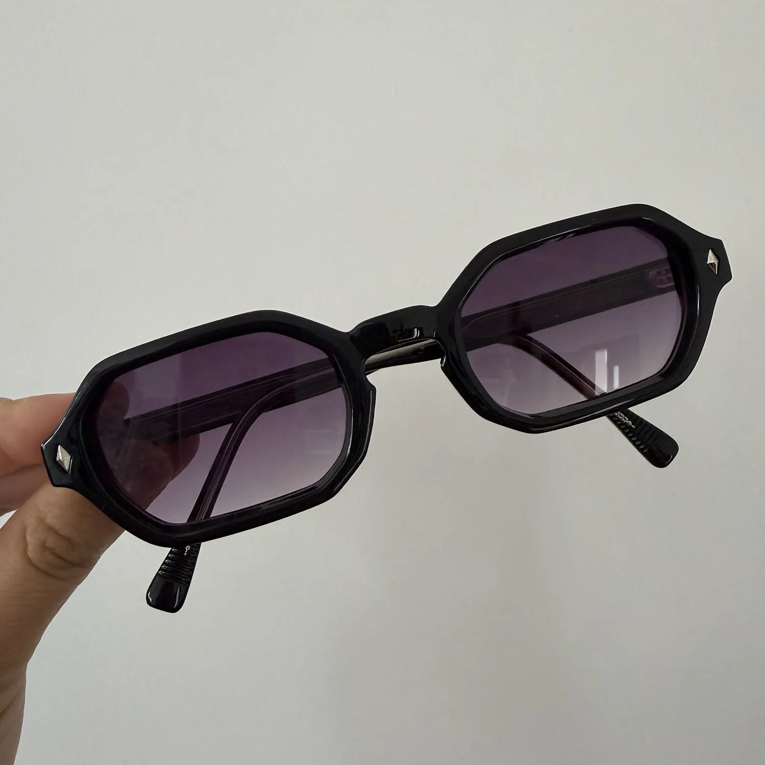 Vintage Hexagon Zonnebril Dames Voor Mannen Mannelijke Zonnebril Luxe Merk Designer Populaire Punk Outdoor Kleine Frame Shades UV400