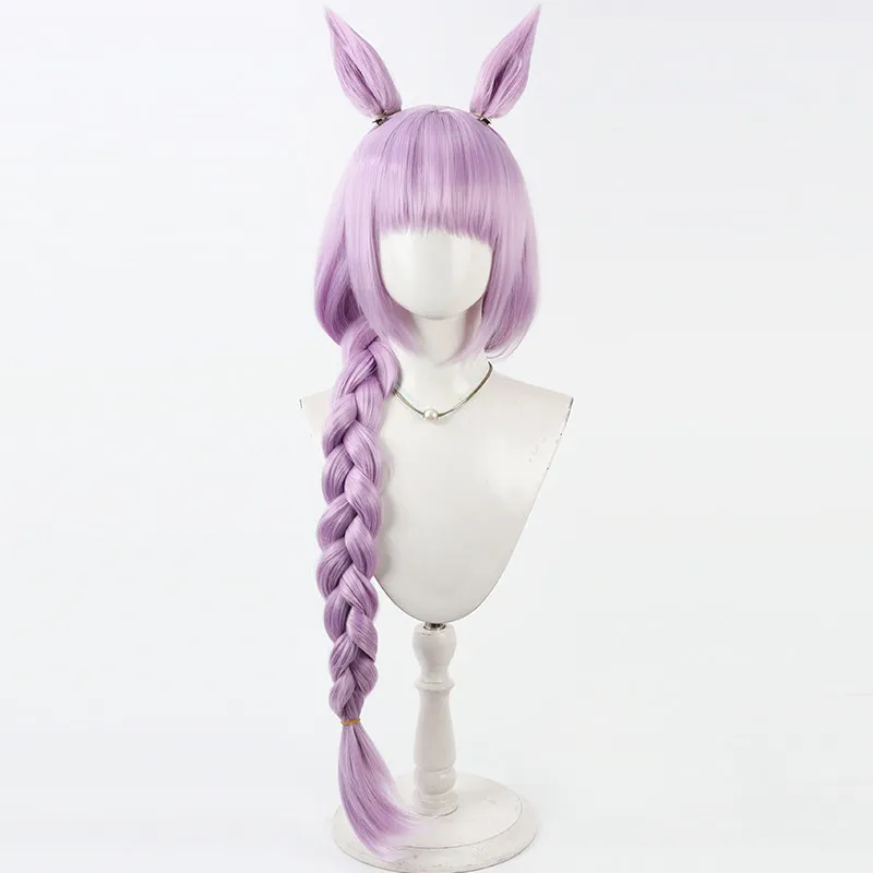 Moon Madness Cosplay Wig Uma Musume Pretty Derby Purple Long Heat Resistant Synthetic Hair Halloween Party Role Play + Wig Cap