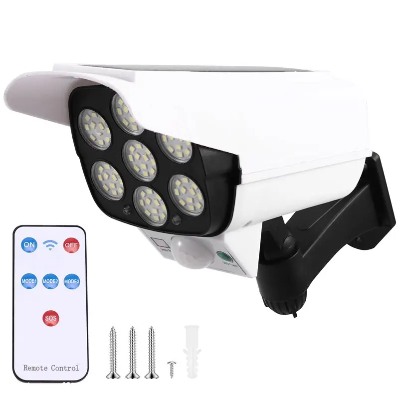 ABKW-2X Solar Simulation Monitoring Light Simulation Security Fake Camera Human Body Sensor Light Home Garden Wall Light