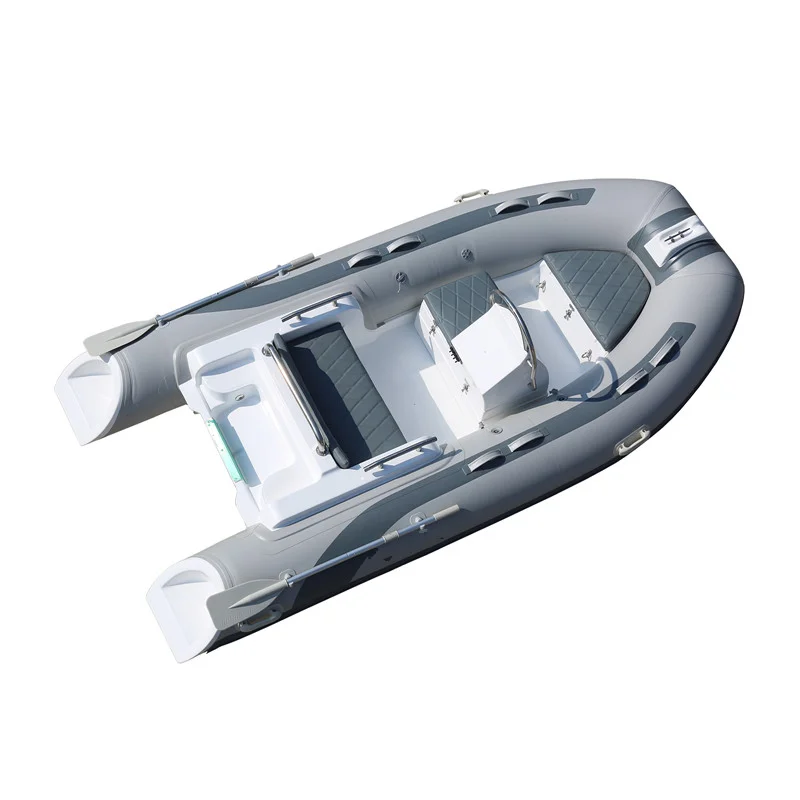 قارب الرياضات المائية 12ft 3.6m Rib360 الألياف الزجاجية جامدة بدن Orca Hypalon قارب قابل للنفخ قارب كروزر مع خارجي