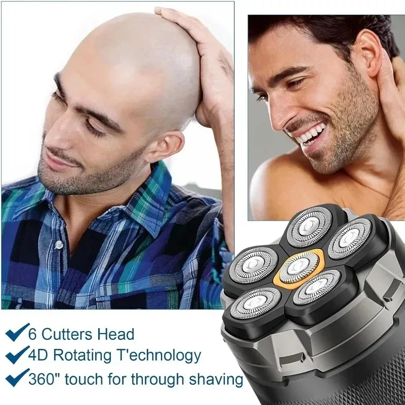 

For Magnetic 6 Blade Head Shaver Replacement Heads for DOAO JoyKoi Solimpia Singphere AEXIRI Head Shaver 1pcs