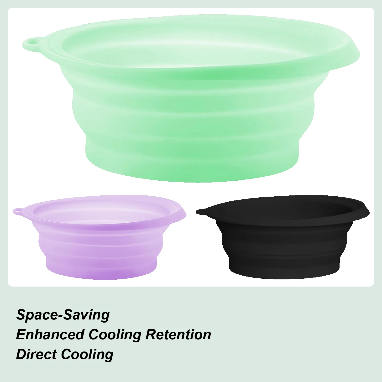 

Миска для льда для лица, силиконовая многоразовая холодная форма, складная миска для холодного погружения для лица, для красоты лица, ухода за кожей, домашняя ванна, спа