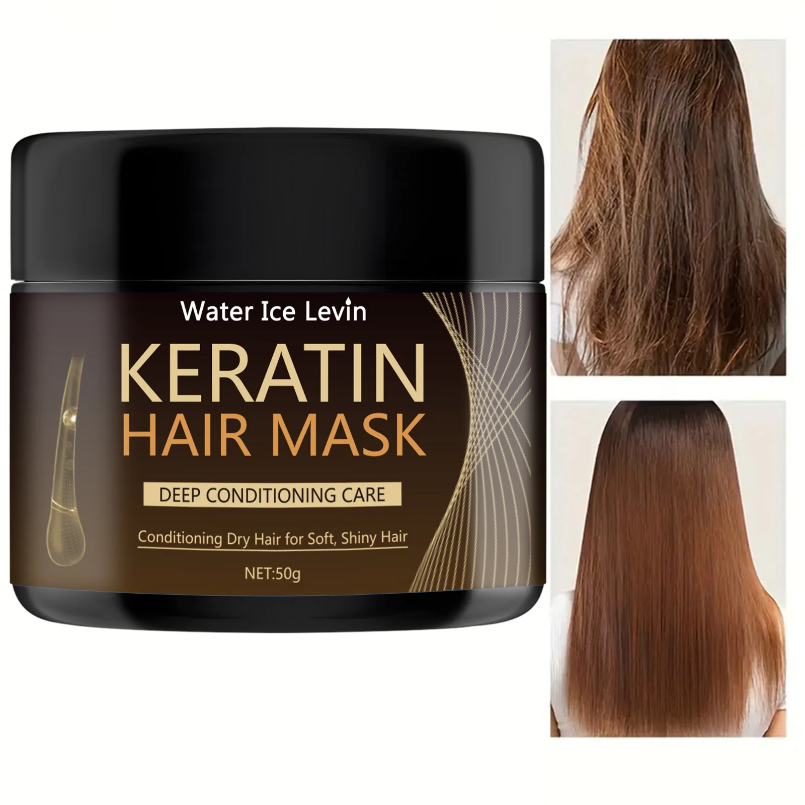 Keratin Hair Mask Magical 5 Seconds Repair Damage Frizzy Treatment Scalp Hair Root Shiny Balm Straighten Soft Wash free care