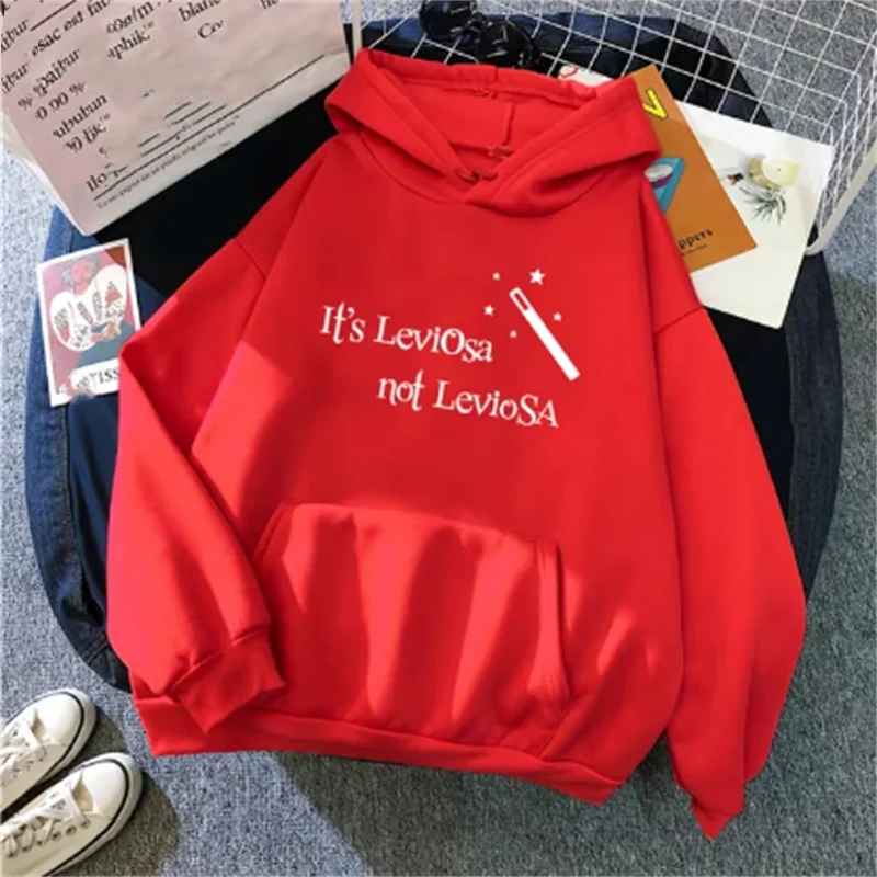 Women Hipster Streetwear Sweatshirts It\'s Leviosa Magic Hoodie Fashion Funny Sportswear Loose Oversize Clothing Soft Tops Female