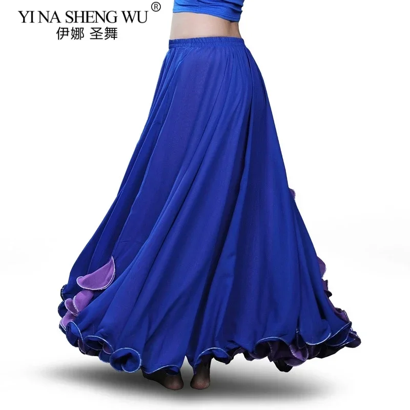 Traje de danza del vientre Sexy para mujer, falda larga con diseño dividido, vestido de actuación en escenario, Ropa de baile para mujer, ropa de danza Oriental