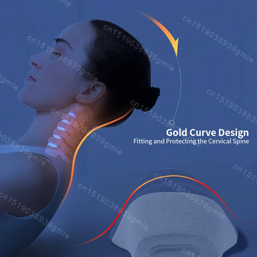 Heated Neck Stretcher Neck Pain Relief Orthopedic Cervical Traction Device Pillow Heating Shoulder Relaxer Vibration Massager