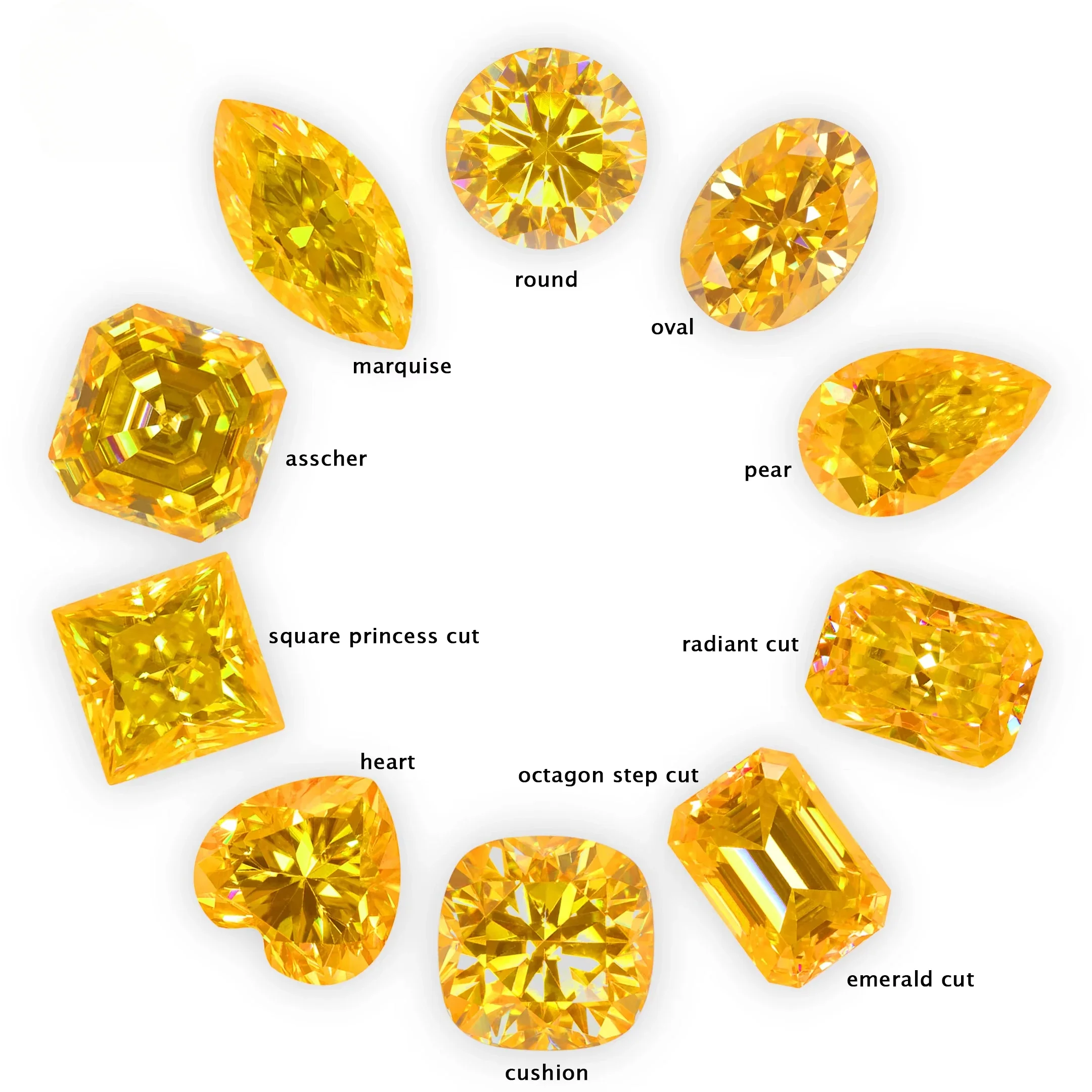 NASIA Jewelry Fancy Colored Diamonds Yellow Lab Grown Diamond Wholesale Women Birthday Wedding Party Gift 2026