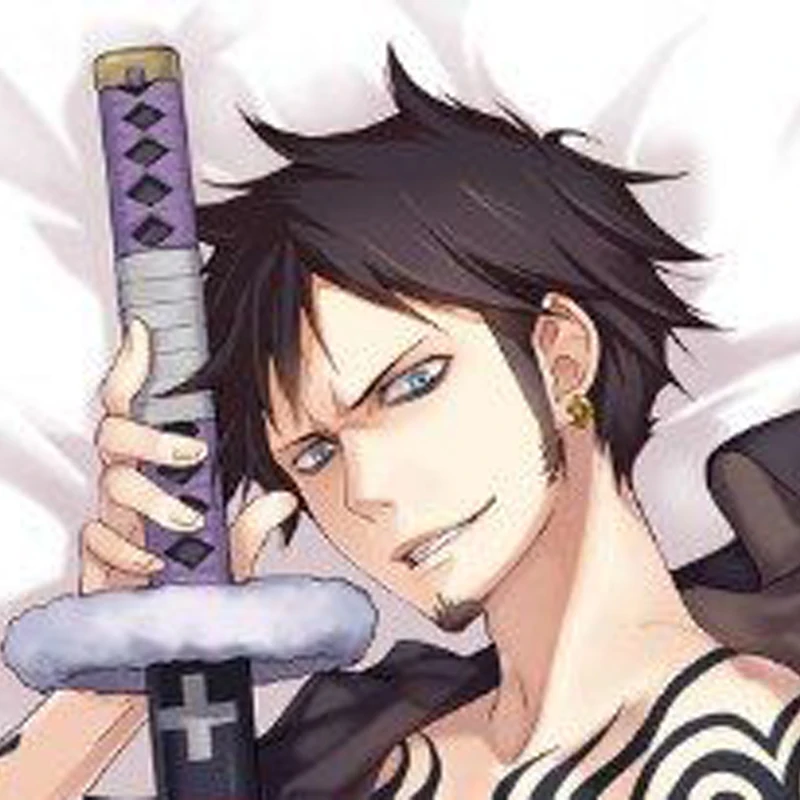 Trafalgar Law Anime Dakimakura Pillow Cover Double Sided Print Hugging Body Pillow Case Multi Size 120-180cm