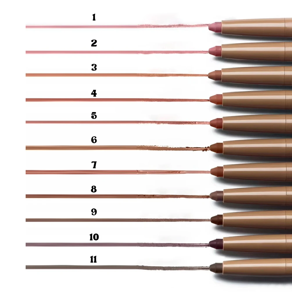 Matita per labbra con etichetta privata Logo personalizzato Matita per labbra cremosa a 11 colori impermeabile a prova di sudore Trucco naturale antiaderente opaco a lunga durata