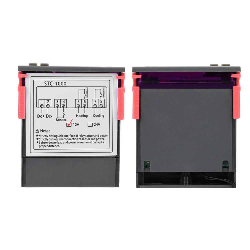 Controlador de temperatura para microordenador, pantalla Digital de 12/24V, AC110-220V, 10A, 60 ℃-120 ℃ con sonda NTC de 1m para congelador