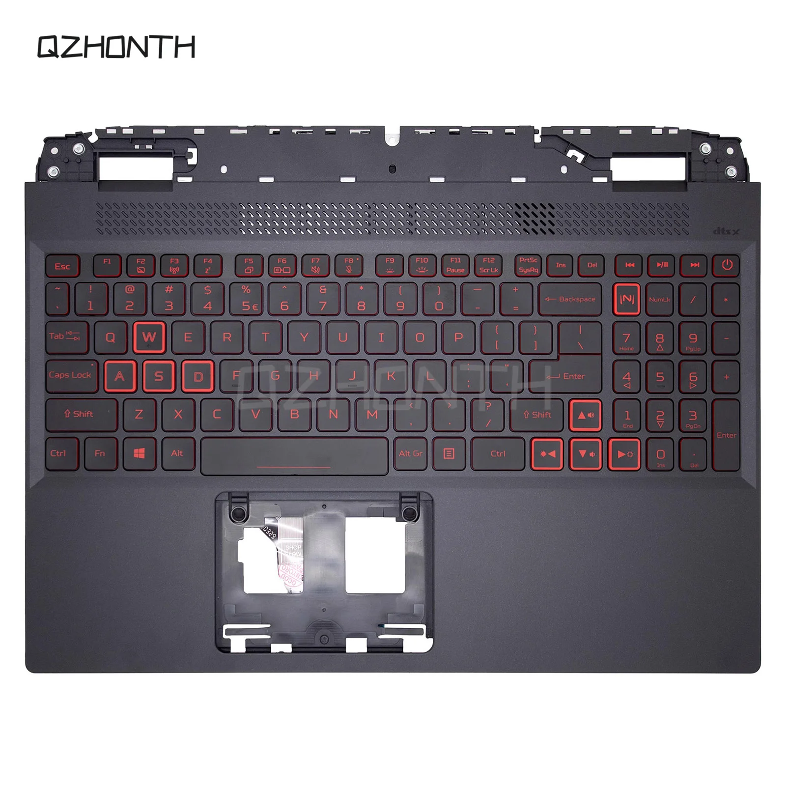 New For Acer Nitro 5 AN515-58 AN515-46 Palmrest w/ Backlit Keyboard Red Keys 6B.QFJN2.001 15.6