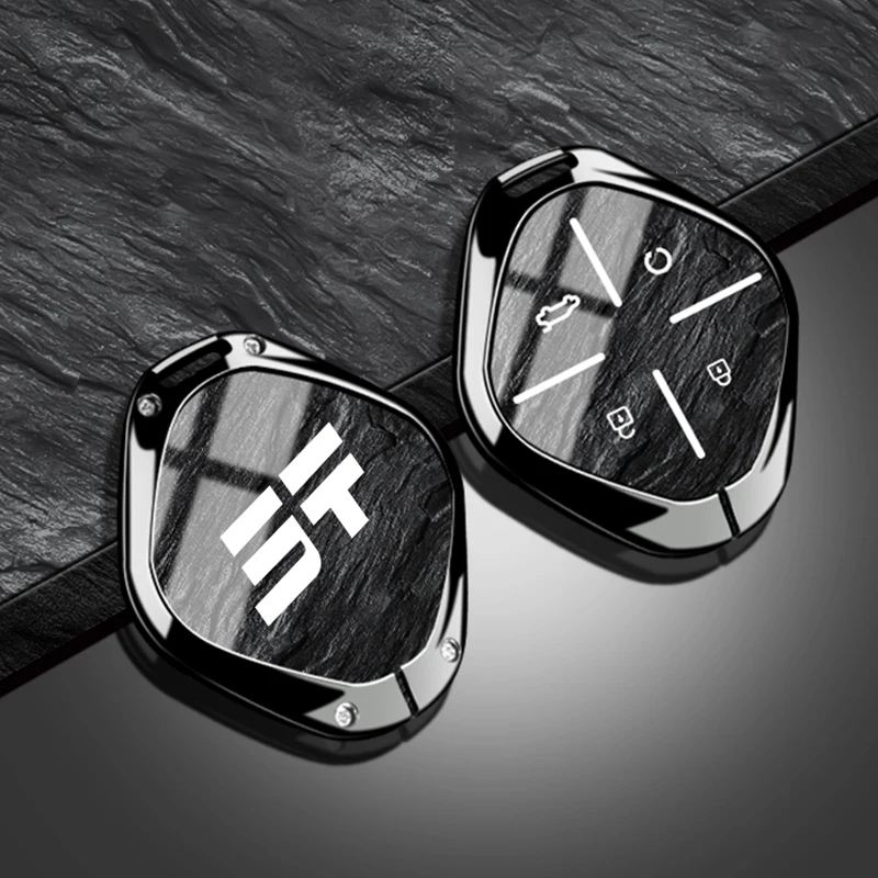 

New style TPU+Zinc Alloy Car Smart Key Case Cover Shell FOB For Chery Jetour DASHING X-1 Plus DTC 2022 2023 Keychain Accessories