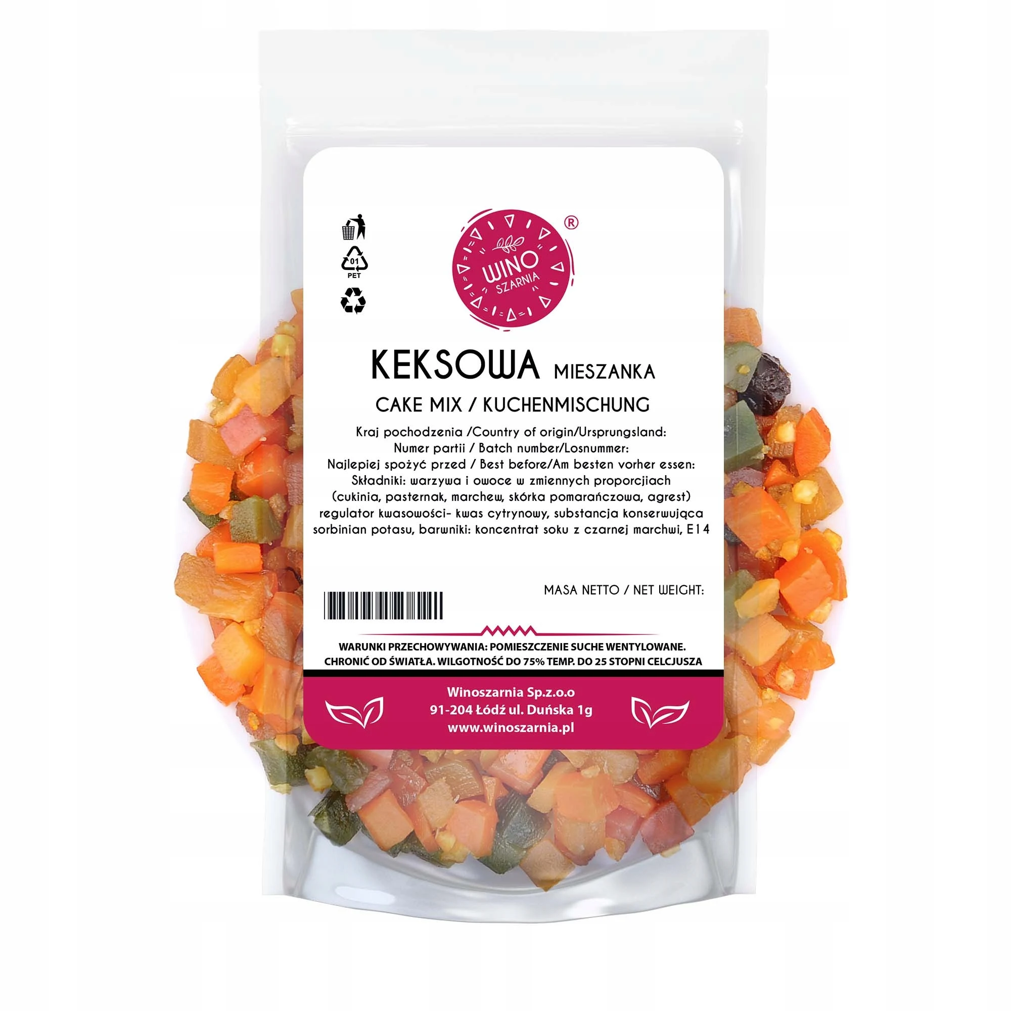 Gekonfijt kexa-mengsel - 500 g, ideaal voor gebak