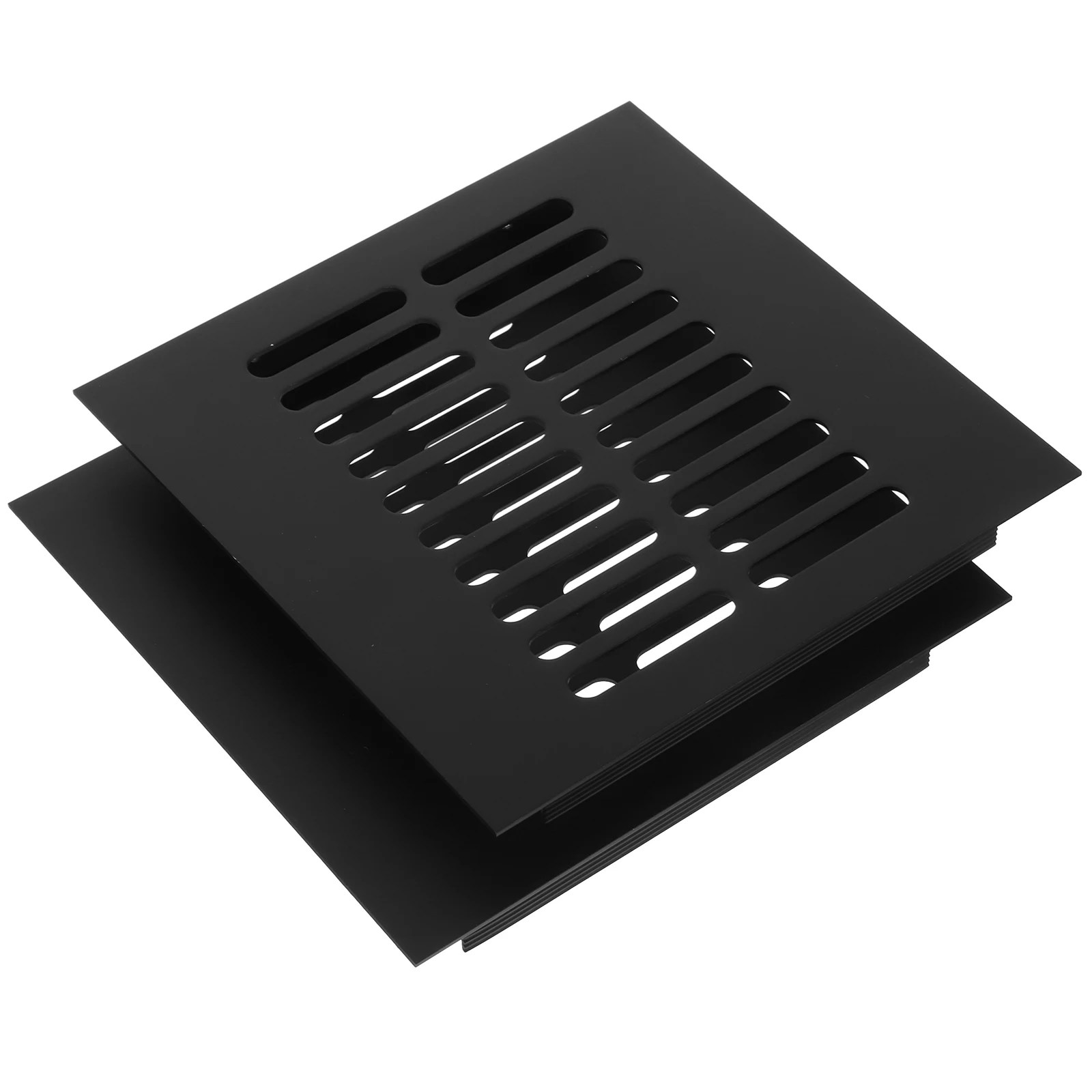 

2 Pcs 150x150mm Aluminum Alloy Breathable Mesh Air Vent Grille Black Square Cabinet Wardrobe Shoe Closet Exhaust Ventilation