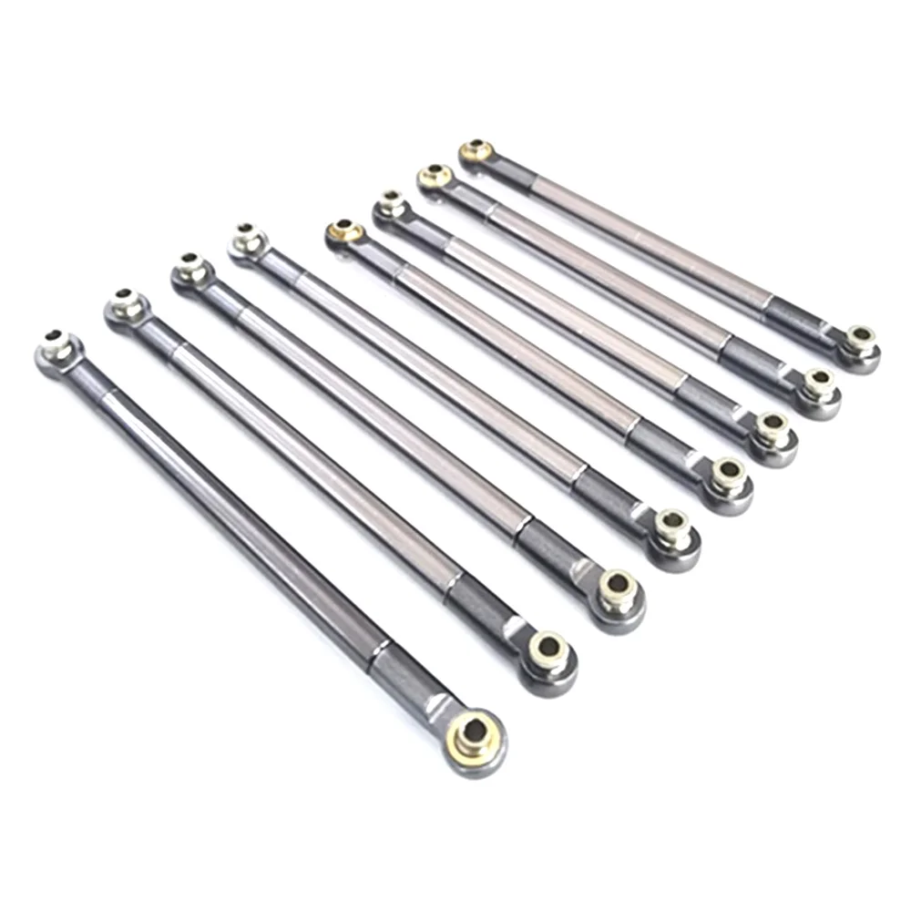 Metal Pull Rod Link Linkage para RC Car, Atualizar Peças, Titânio, MN86S, MN86, MN86KS, MN86K, MN G500, 1:12, 8Pcs