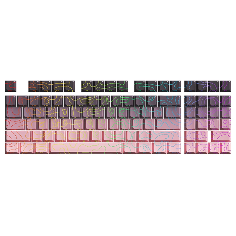 KM98 Contour  PBT Keycaps-Perfect Fit for Attack Shark X68HE, MCHOSE ACE60/ACE68 Magnetic Gaming Keyboards & More Cherry Height