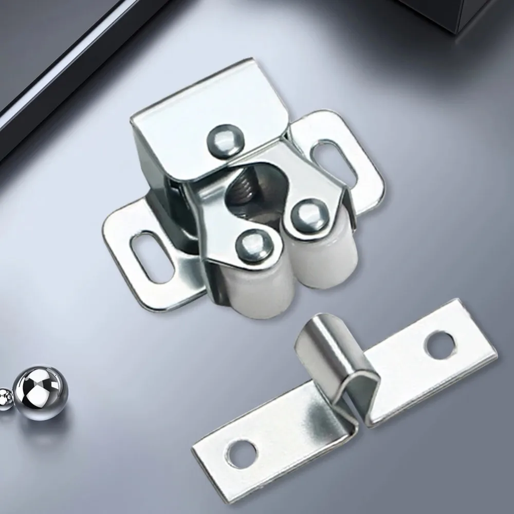 Press The Home Wardrobe Door Buckle Touch The Bead Magnetic Dual Wheel Spring Fixed Lock Buckle Low Foot Cabinet Door Buckle
