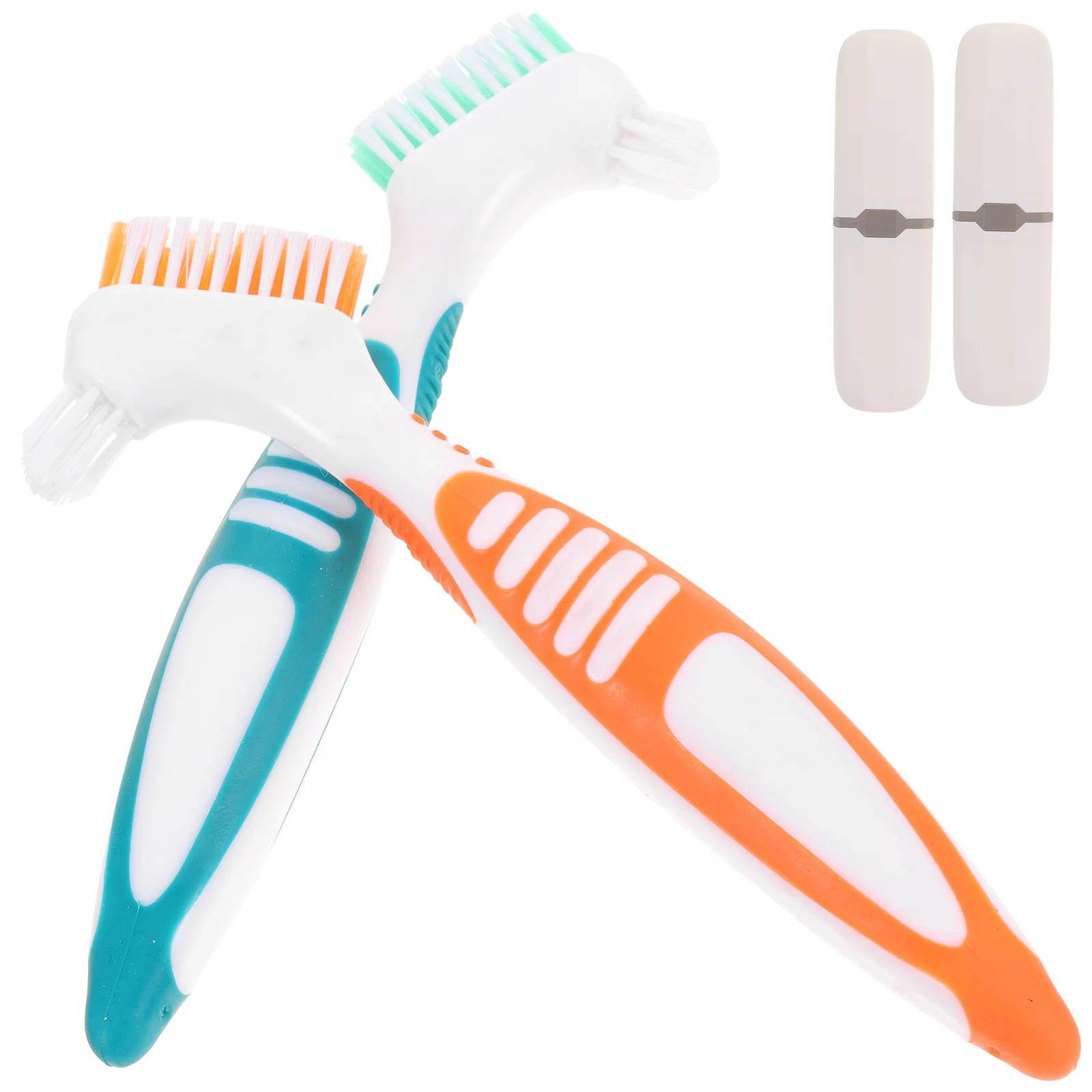 2 Sets Decorative Look Cups Travel Toothbrush Paste Toothbrushes Individually Wrapped Fiber Holder