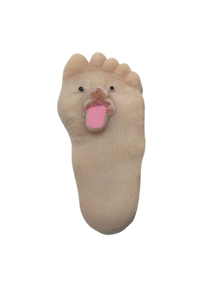 Lingua in silicone morbido che attacca il giocattolo per spremere il piede grande, nuovo tipo di giocattolo di decompressione, regalo di espressione divertente a rimbalzo lento