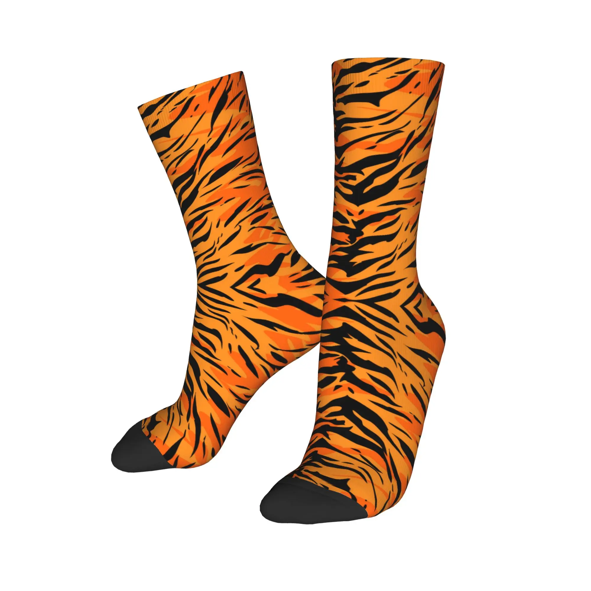 Calcetines con estampado de tigre y piel de animal Kawaii para hombre y mujer, calcetines cálidos con estampado 3D para equipo de baloncesto deportivo