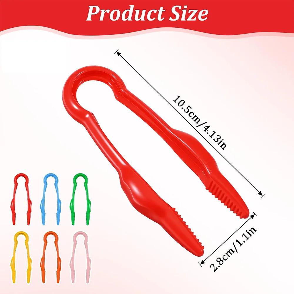 1-12PCS Colorful Tweezers Fine Motor Skills Tools Colorful Jumbo Tweezers Easy Grip Sensory Bin Tools Montessori Sorting Tongs