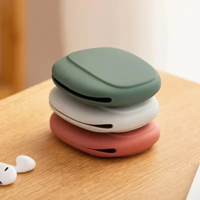 Silicone Earphone Data Cable Storage Box Mini Key Box Lipstick Mini Storage Bag Green Light Gray Red