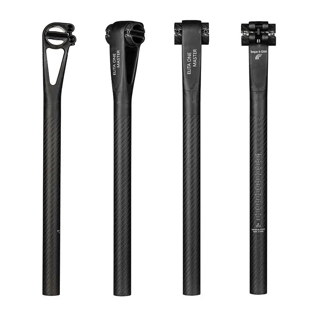 Elitaone Carbon Fahrrad Sattelstütze Setback 5/25mm MTB/Rennrad Halbschale Kompatibel mit Carbon Schienen Sattel – Detail 2