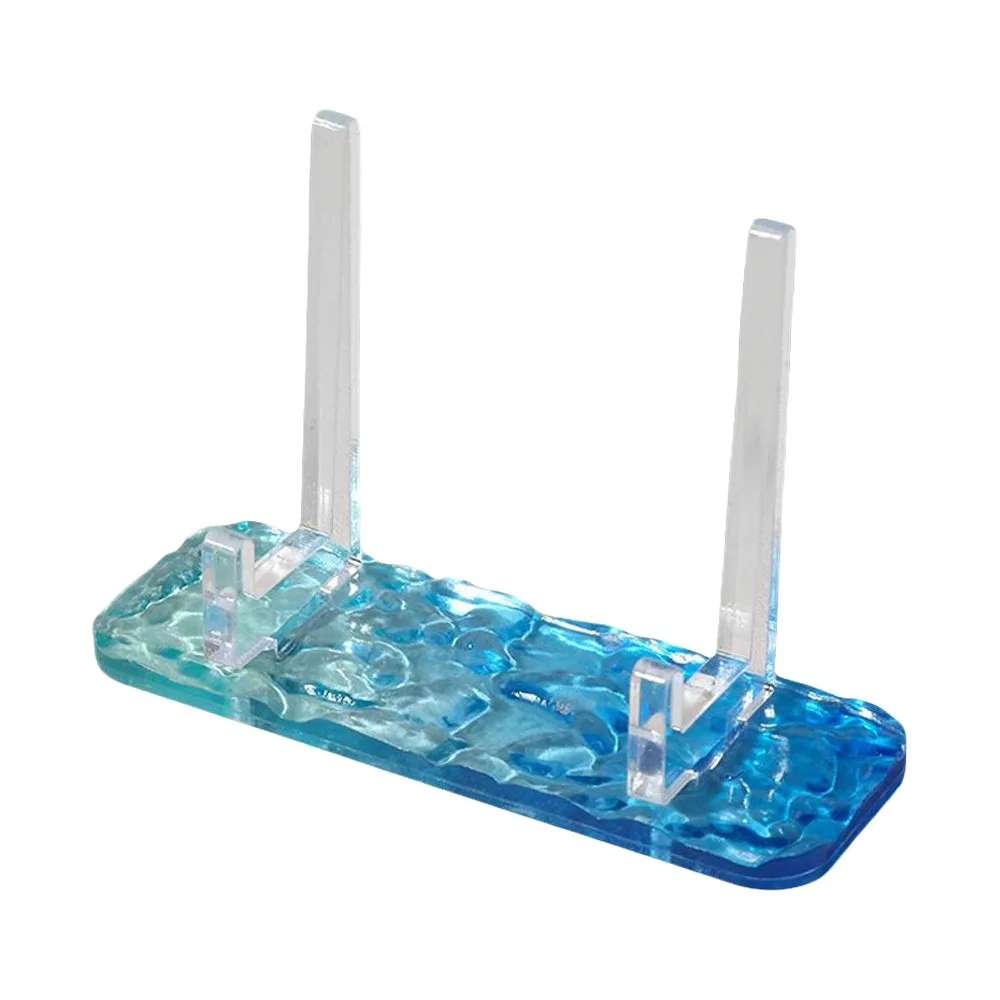 

Useful Clear Acrylic Display Easels Rack Bracket Beautiful Picture Frames Holder Water Ripple Fashion Plate Holder Stand