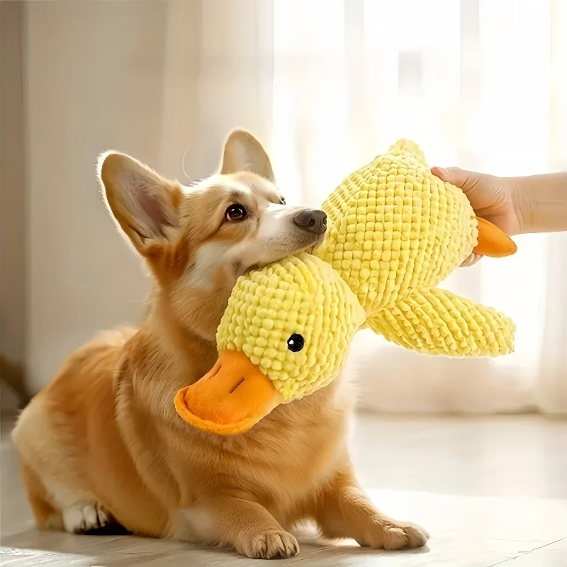 ألعاب مثيرة للاهتمام للحيوانات الأليفة للكلاب ألعاب البط النائم مع صوت Quacking للكلاب الجرو لعبة وسادة ناعمة