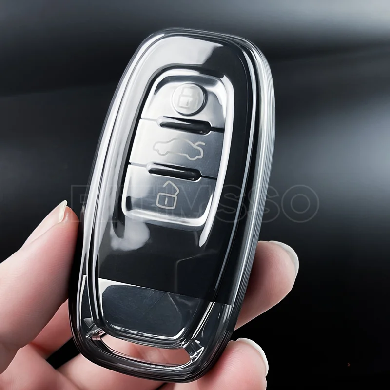 New TPU Car Remote Key Case Cover Shell For Audi A1 A3 8V A4 B8 B9 A5 A6 C7 A7 A8 Q3 Q5 Q7 S4 S6 S7 S8 R8 TT Holder Accessories