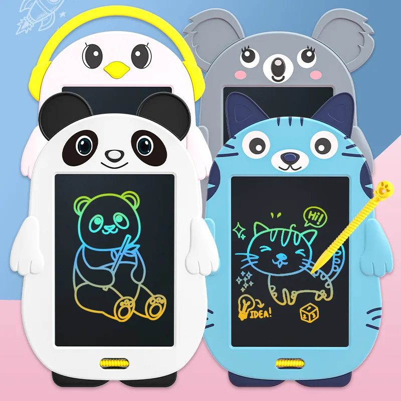 Cartoon LCD Electronic Writing Board Children Drawing Board Painting Graffiti Toys Cute Penguin Kitten Writing Board Kids Gift