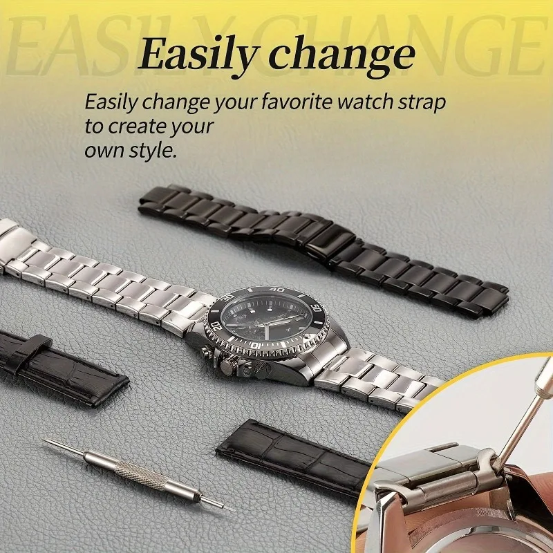 72pcs Watch Repair Kit with Battery Replacement Tool, Professional Link Removal & Band Adjustment Tools,  18 Sizes of Band Pins