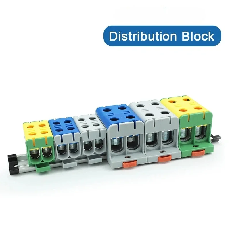 1Pcs Aluminum Distribution Block Din Rail Mounting WKL 50/95/150/240 mm² Cable Power Connector Terminal Block Box - view 3