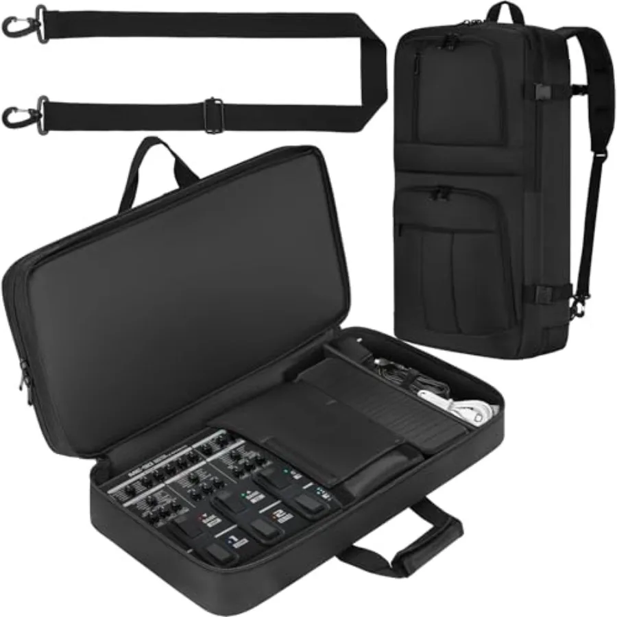 Funda para tablero de pedales 23,2x11,4x3,7 pulgadas Compatible con Boss ME80 GT1000 GX100 ME90 guitarra multiefectos bolsa de transporte acolchada