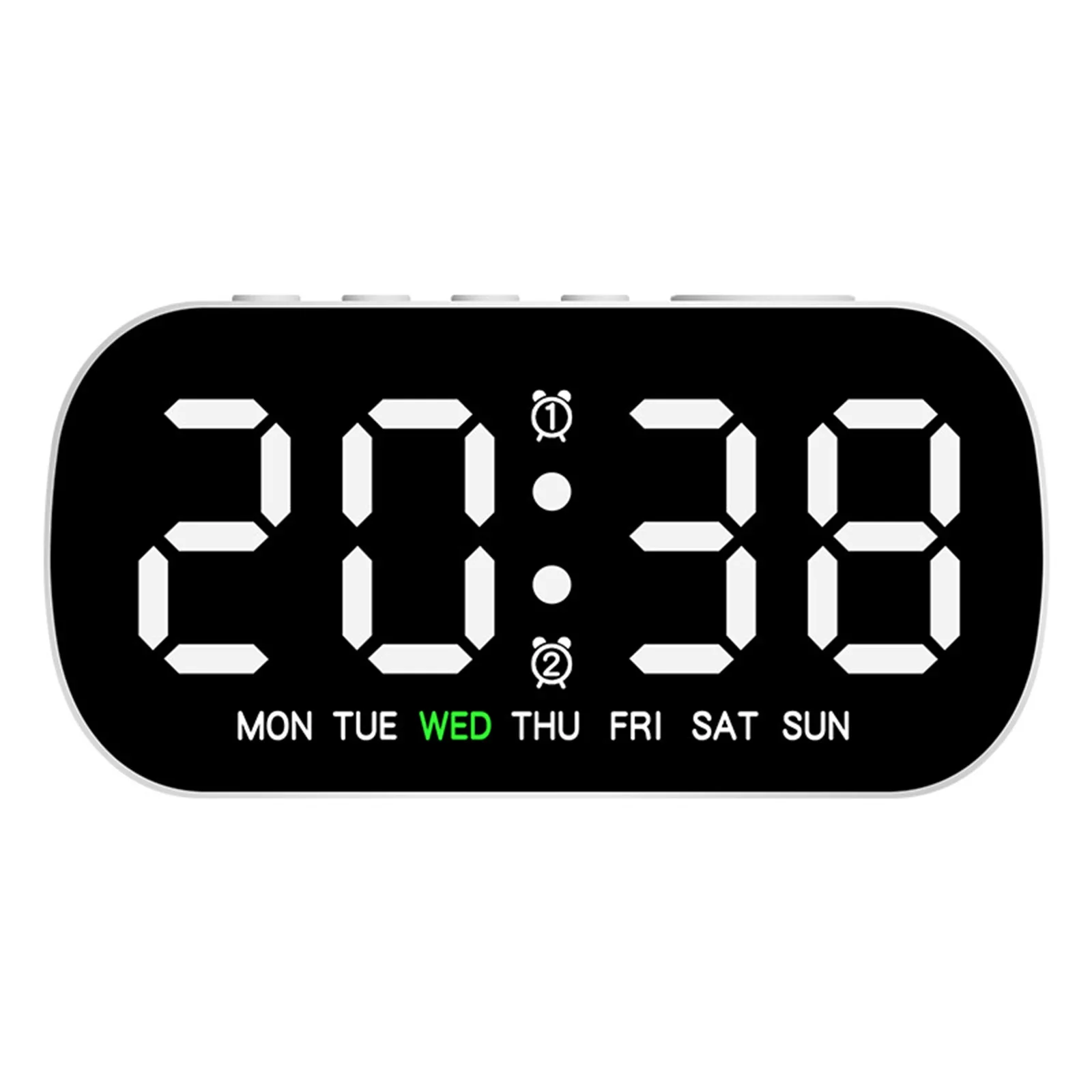 Flexible Installation Options Digital LED Alarm Clocks Adjustable Brightness Levels Clocks Display LED Display