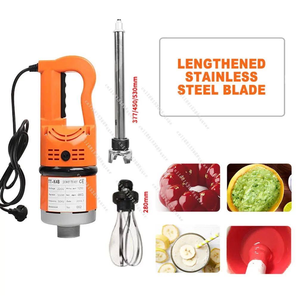 Portable Blender Food Mixer Commercial Ice Cream Stir Bar Mixing Machine Electric Meat Grinder Juicer Stick