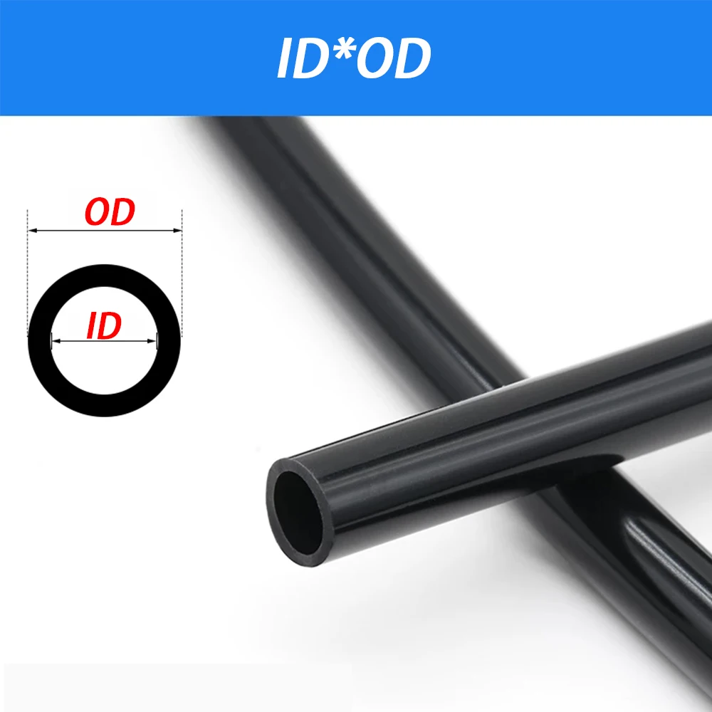 1/2/3Meter Black Food Grade Silicone Hose ID 0.5 1 2 3 4 5 6 7 8 9 10 12 14 16 18 20 25 32mm Flexible Nontoxic Silicone Tube