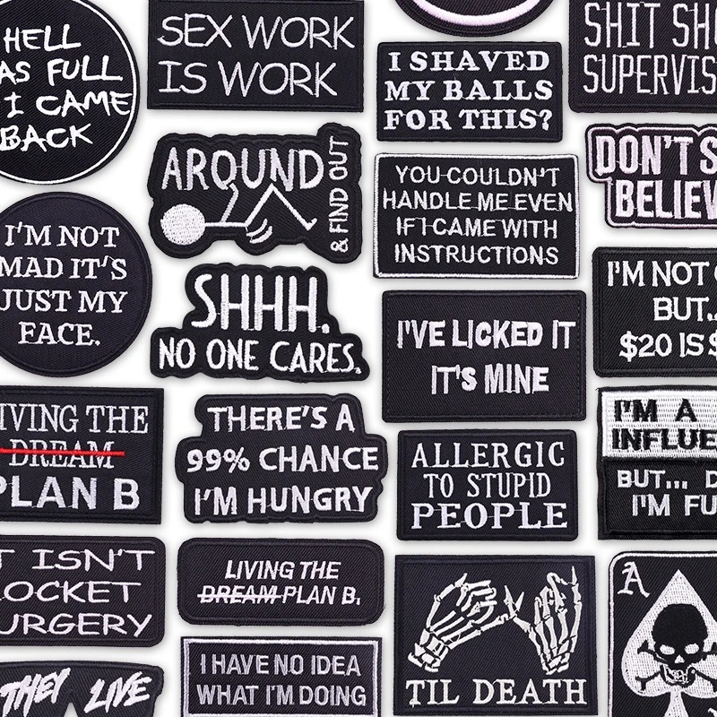 Stylish Rebel Aesthetic Iron On Patches For Clothing Plan B Living Dream Casual Quote Embroidery Patches On Hat Jacket Sew Badge