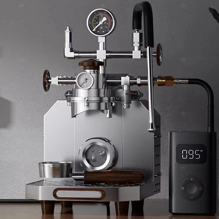 Outdoor Camping Semi‑Automatic Espresso Coffee Maker, Italian Style 85ml Chamber Variable Pressure Cappuccino Brewing Tool for