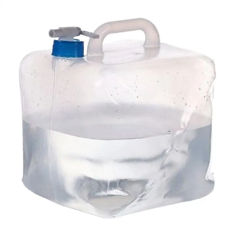 حقيبة مياه قابلة للطي سعة 10 لتر - حاوية محمولة قابلة للطي مانعة للتسرب للتخييم والمشي لمسافات طويلة والشواء وتخزين السيارات والطوارئ #2