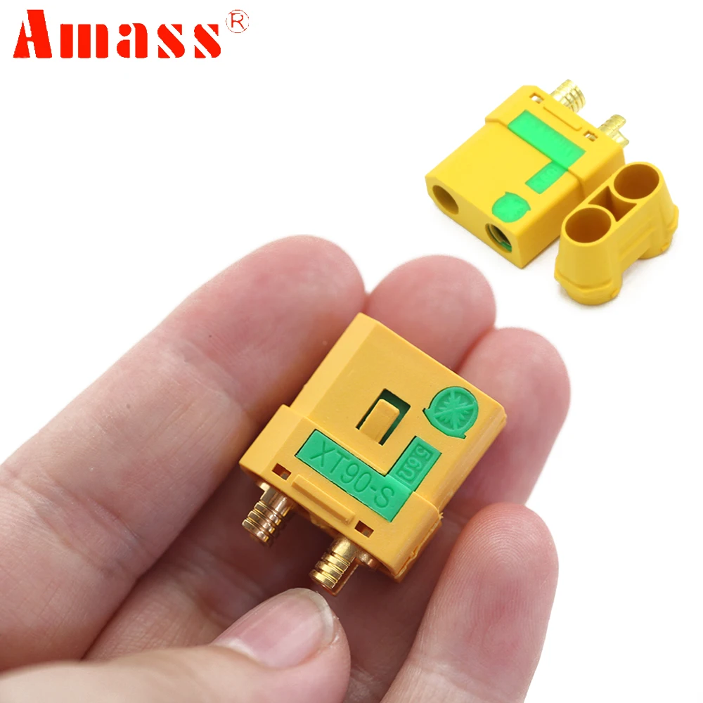 Amass XT90S XT90-S Bullet Connector Male/Female Anti Spark For Lipo Battery Connector FPV Drone Quadcopter Car Truck Toys