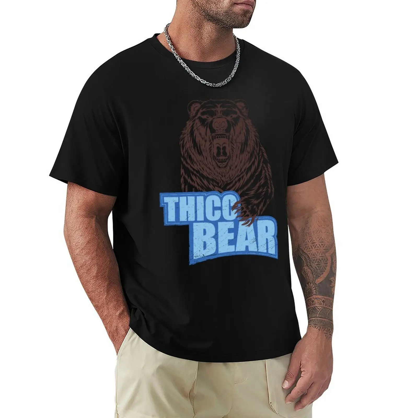 

THICC Bear - Blues T-Shirt Long Lasting Casual T-Shirt