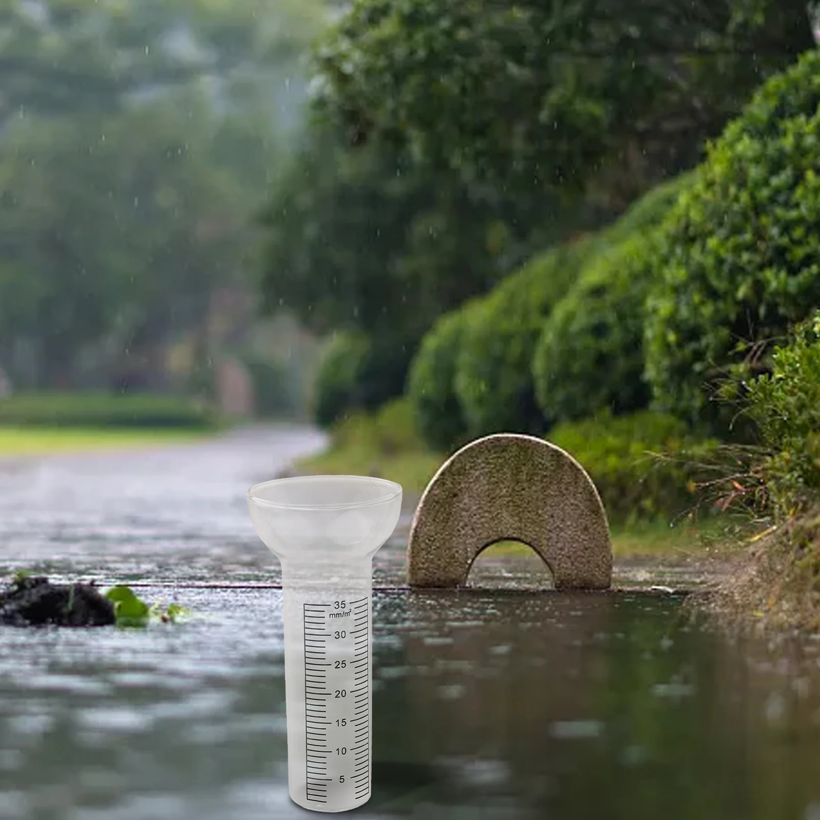 Replacement Weatherproof Glass Tube For Rain Gauge With 35mm Scale, Outdoor Precipitation Rainwater Measurement Tools