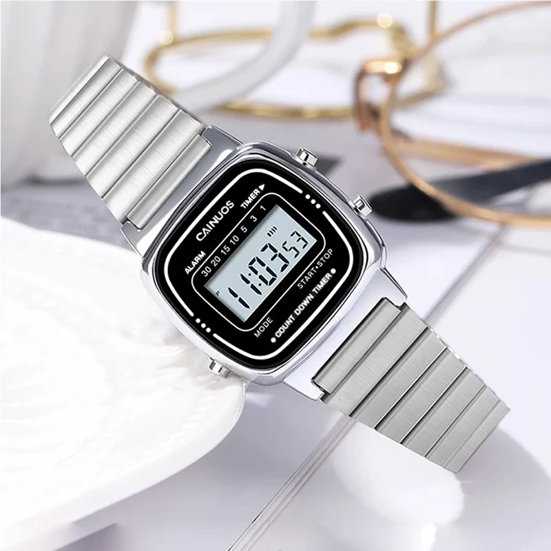 

Luxury Watch for Women Small Dial Stainless steel Digital Waterproof Ladies Wristwatches Womens Girl Montre femme