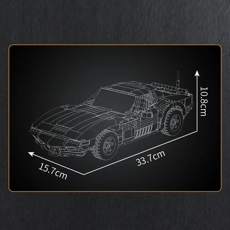 MOULD KING 10198 Corvette C3 samochód sportowy Model Samochodu Wyścigowego Plastikowy Zestaw do Składania Klocki Zestawy Klocków Zabawki dla Dzieci