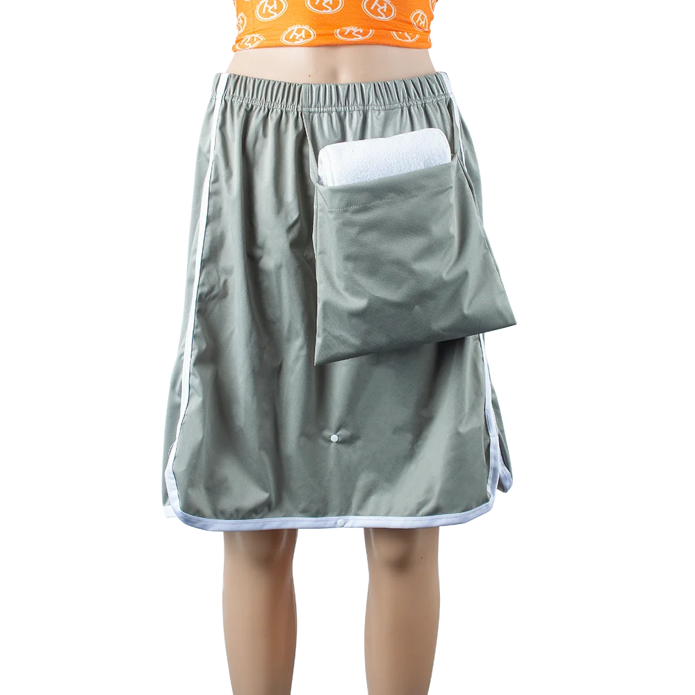 노인용 방수 성인 기저귀 앞치마, 통기성 생리 기간 누출 방지 스커트 성인 요실금 커버