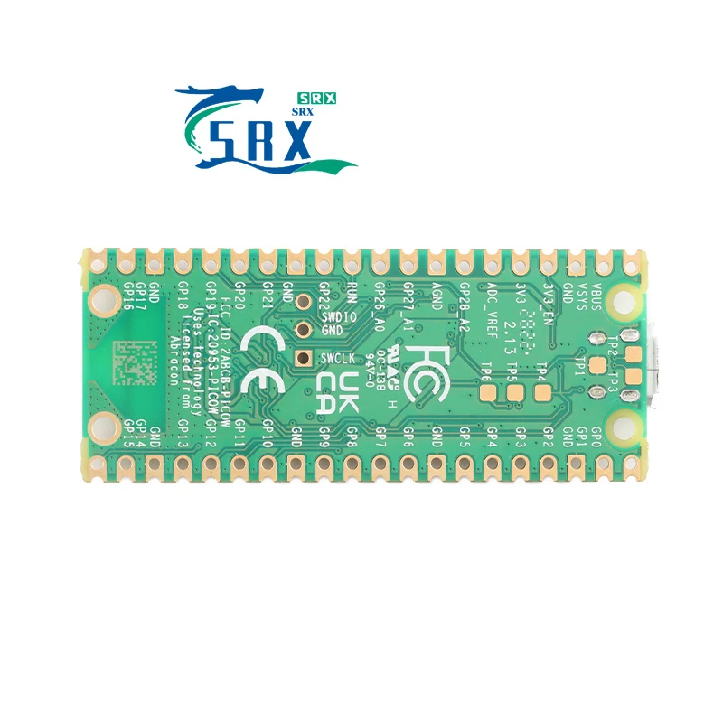 Placa de desenvolvimento de microcontrolador Raspberry Pi Pico W original genuíno RP2040 Dual Core