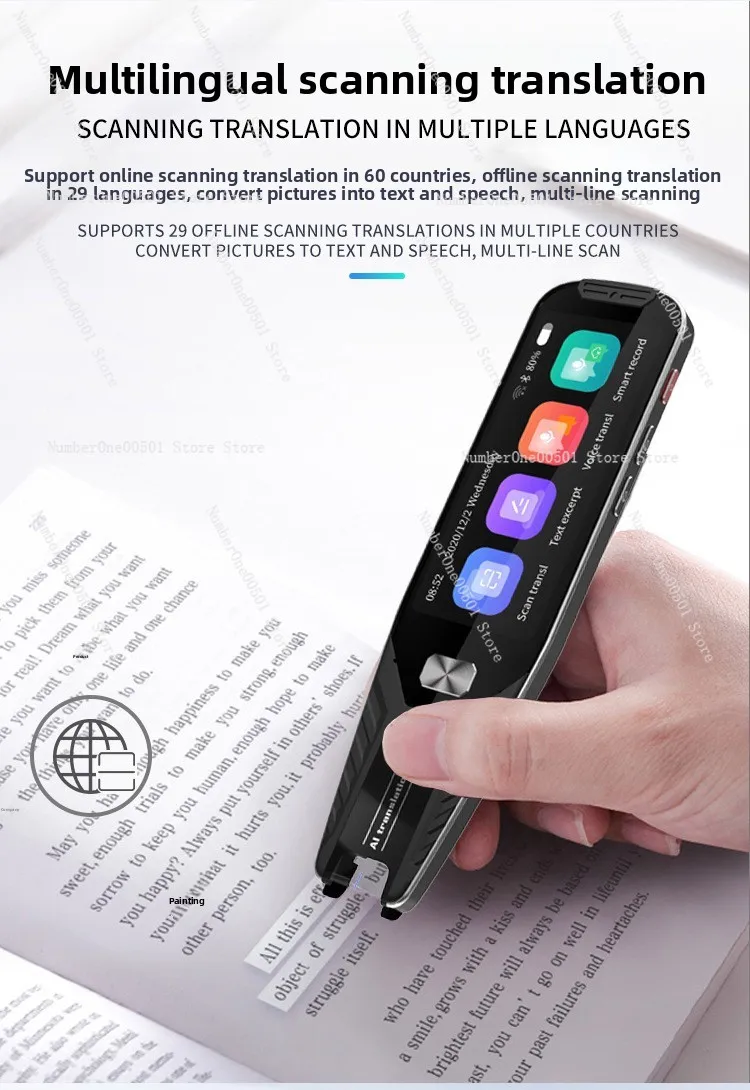 International version Offline S8HT Scanning Pen 60 Language Scanning Translation Pen Arabic Vietnamese Scanning Pen