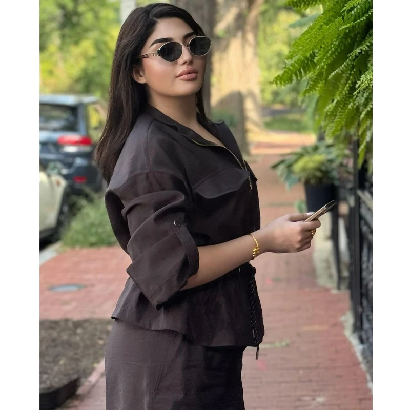 MUJER Safari Bomber Jackets for Women Zip Varsity Women's Jackets Loose New in Coats and Jackets Woman Drawstring Outerwears