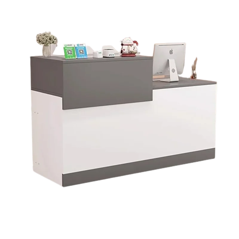 Modern White Reception Desks Display Design Small Front Reception Desks Beauty Salon Mostrador Negocio Commercial Furniture